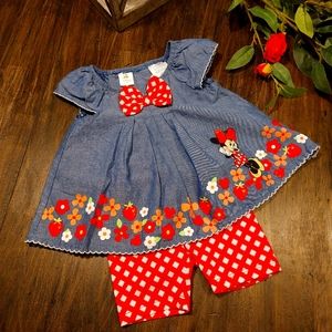Minnie Mouse Dress Set size 3-6 months